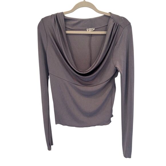 Free People Intimately NWT Carrie Cowl Neck Long Sleeve Top Lilac Size L - Picture 1 of 7